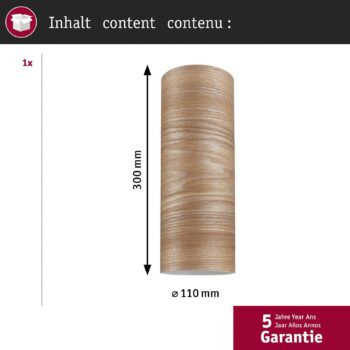 Paulmann URail tienidlo na lampu Vitus 2Easy, drevo, Ø 11 cm