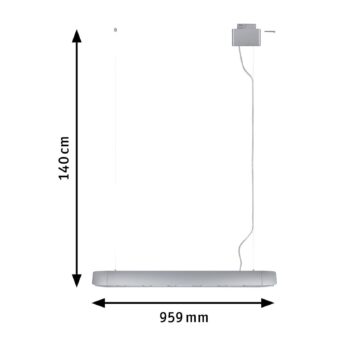 Paulmann URail závesná lampa Barre chróm spojiť