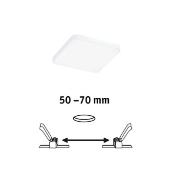 Paulmann Veluna Edge IP44 4000K dimm 9x9cm