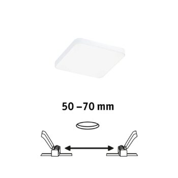 Paulmann Veluna Edge IP44 4000K dimm 9x9cm