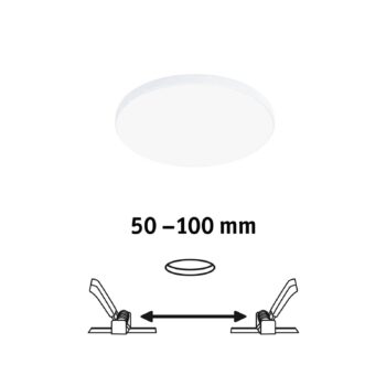 Paulmann Veluna Edge LED zapustená IP44 4 000K Ø 12cm