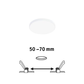 Paulmann Veluna Edge LED zapustená IP44 4 000K Ø 9cm