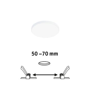 Paulmann Veluna Edge LED zapustená IP44 4 000K Ø 9cm