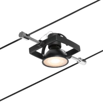 Paulmann Wire Mac II lanový systém, 5-pl. 5 m čierny