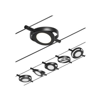 Paulmann Wire RoundMac LED lanový systém 5-pl. čierny