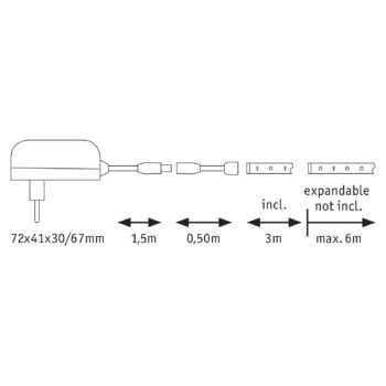 Paulmann YourLED Eco LED pásik 3 m teplý biely