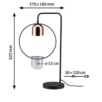 Paulmann stolná lampa Fanja s kvetináčom