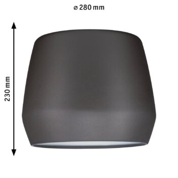Paulmann tienidlo Pirm, sivé, Ø 28 cm, kov