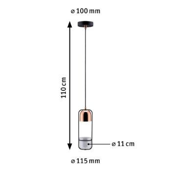 Paulmann závesná lampa Fanja s kvetináčom