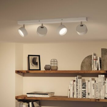 Philips Bracia LED stropné bodové svetlá 4-plameňové, biele
