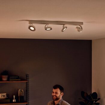Philips Clockwork LED svetlo biele 4-pl. WarmGlow
