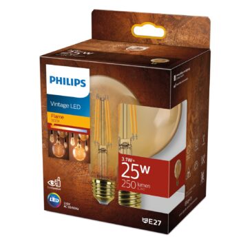 Philips E27 LED globe G95 3,1W 1800K zlatá