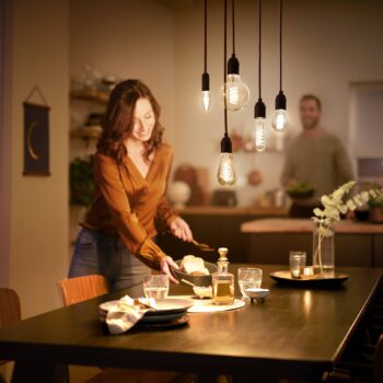 Philips E27 LED rustikálna ST64 3,1W 1800K zlatá