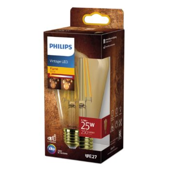 Philips E27 LED rustikálna ST64 3,1W 1800K zlatá