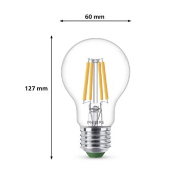 Philips E27 LED žiarovka A60 4W 840lm 2700K žeravá 3 ks balenie