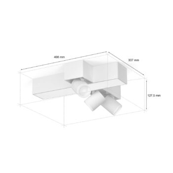 Philips Hue Centris Cross LED reflektor, biely, 3 svetlá RGB CCT