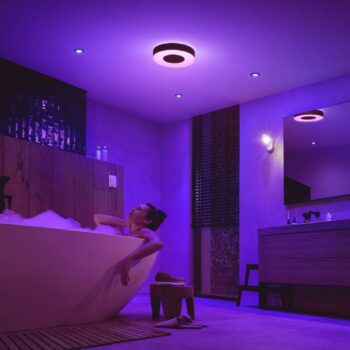 Philips Hue Xamento stropné LED svetlo 38cm čierna