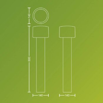 Philips LED podsvietenie Otis UE, nerezová oceľ, IP44