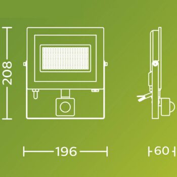 Philips LED reflektor vonkajší Lois UE Sensor, 24 W, 3.000 K IP65