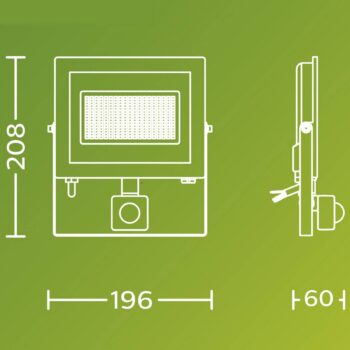 Philips LED reflektor vonkajší Lois UE Sensor, 24 W, 5.000 K IP65