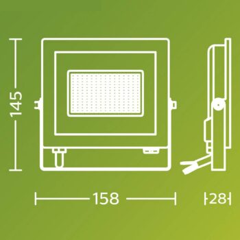 Philips LED reflektor vonkajší Lois UE flood, 14 W, 5.000 K, IP65