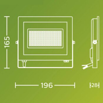 Philips LED reflektor vonkajší Lois UE flood, 24 W, 3.000 K, IP65