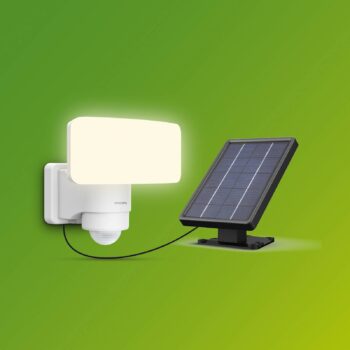 Philips LED reflektor vonkajší solárny Tylus, biely, 5000 K, senzor
