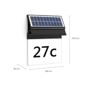 Philips LED solárne nástenné svetlo s číslom domu Enkara