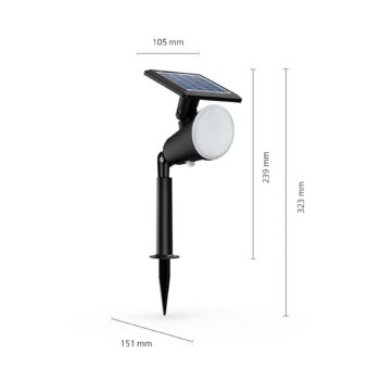 Philips LED solárne svietidlo na zapichnutie do zeme Jivix, balenie po 2 ks