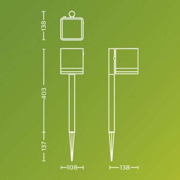 Philips LED solárne svietidlo na zem Virona, čierne, IP44