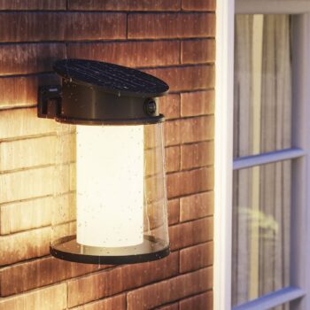 Philips LED solárne vonkajšie nástenné svietidlo Juda UE, senzor, IP44