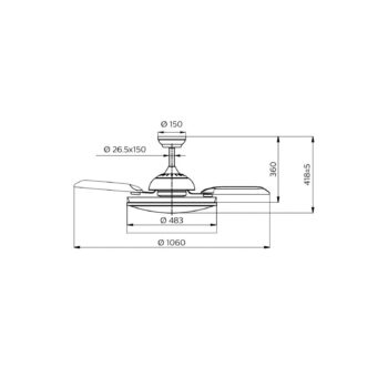 Philips LED stropný ventilátor Atlas, nikl, tichý, CCT