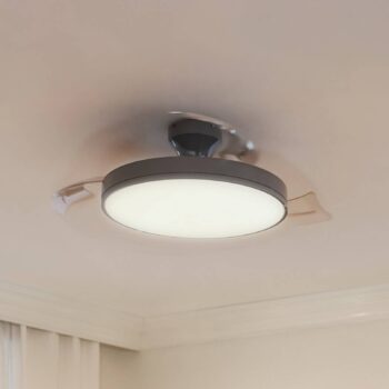 Philips LED stropný ventilátor Atlas, nikl, tichý, CCT