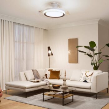 Philips LED stropný ventilátor Bliss, zlatý/biely, tichý, CCT