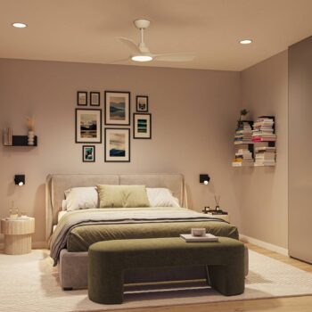 Philips LED stropný ventilátor Fix Blade Ø 106 cm, biely, tichý