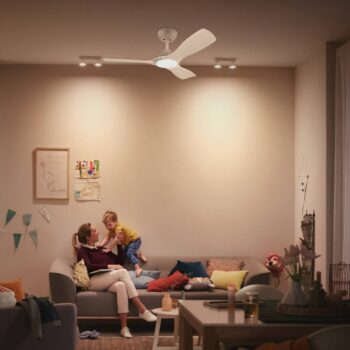 Philips LED stropný ventilátor Fix Blade Ø 132 cm, biely, tichý