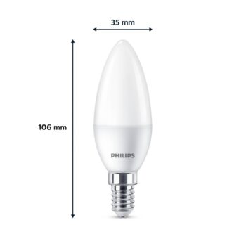 Philips LED sviečka E14 2,8W 250lm 2700K matná 3ks
