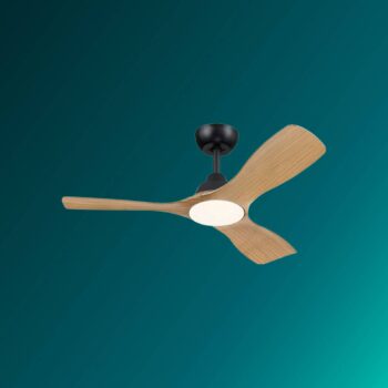 Philips LED ventilátor Olas, Ø 106 cm, hnedá/čierna, tichý