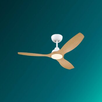 Philips LED ventilátor Olas, Ø 132 cm, hnedá/biela, tichý
