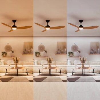 Philips LED ventilátor Olas, Ø 132 cm, hnedá/čierna, tichý