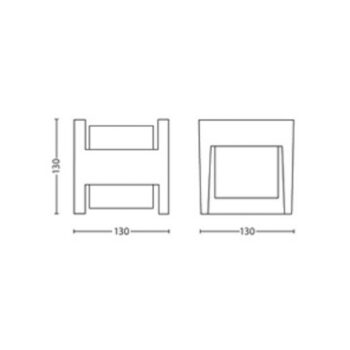Philips LED vonkajšie nástenné svietidlo Arbour, 2-pl., balenie po 2 ks, 2 700 K