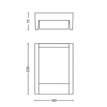 Philips LED vonkajšie nástenné svietidlo Arbour UE, 3 000 K