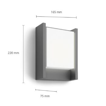 Philips LED vonkajšie nástenné svietidlo Arbour UE, sada 2 ks, 2 700 K