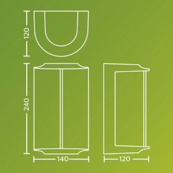 Philips LED vonkajšie nástenné svietidlo Reese UE, antracit, hliník, IP44