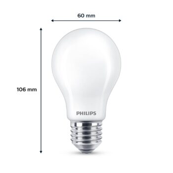 Philips LED žiarovka E27 7W 806lm 2700K matná 3 ks