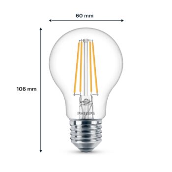 Philips LED žiarovka E27 7W 850lm 4 000K číra 3 ks