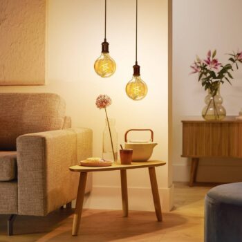 Philips LED žiarovka E27 G95 3,1 W zlatá 1 800 K stmievateľná