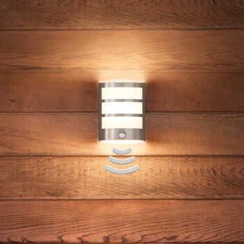 Philips Python LED vonkajšie nástenné svietidlo s senzorom, nerezová oceľ