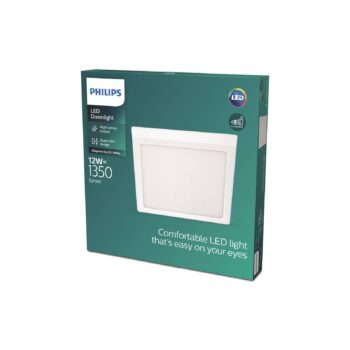 Philips Slim Surface LED 4 000K hranaté 21cm biela
