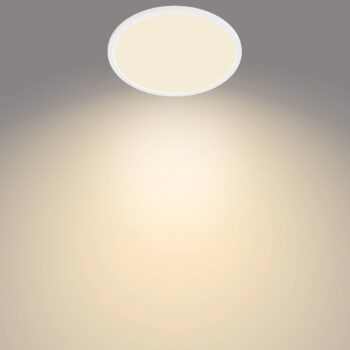 Philips SuperSlim LED IP44 2 700 K Ø 29,5 cm biela
